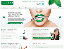 Tablet Screenshot of clever-etiketten.com
